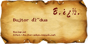 Bujtor Édua névjegykártya
